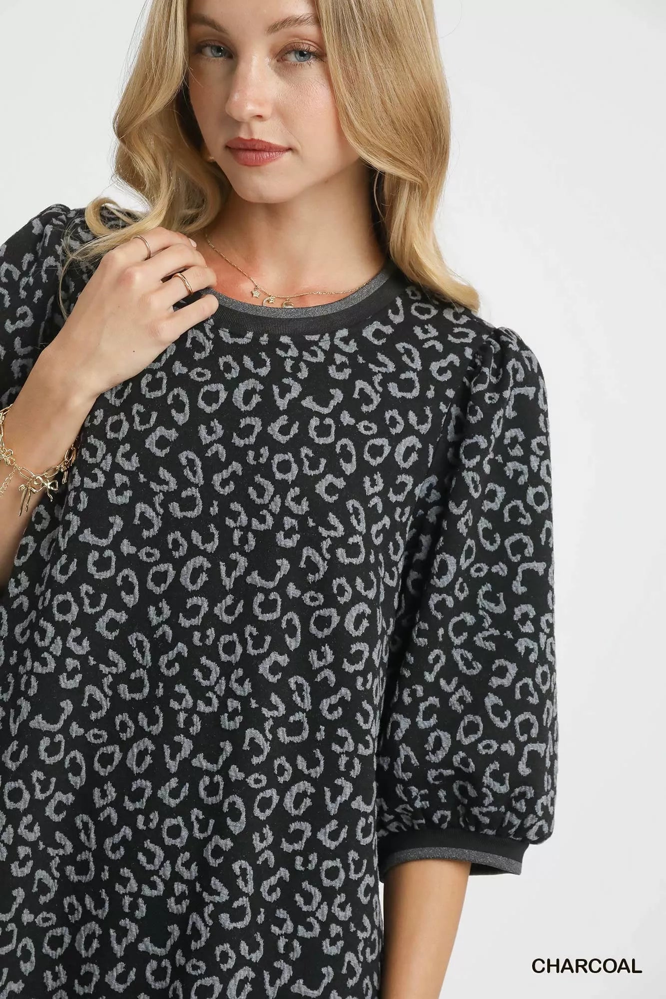 Lovely in Leopard Print Jacquard Mini Dress