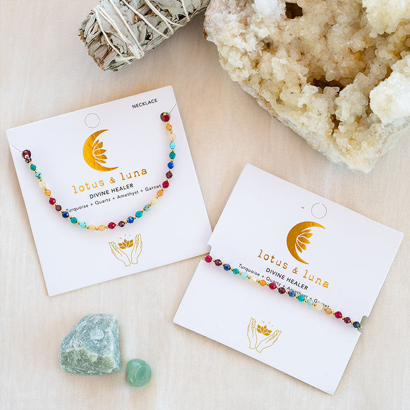 Divine Healer 3mm Necklace + Bracelet Set