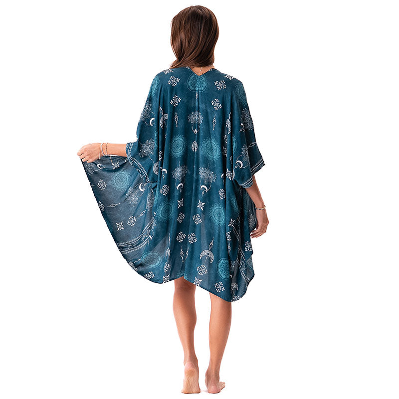 Cosmic Teal Kimono