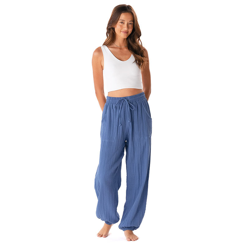 Ocean Blue Cotton Castaway Pants
