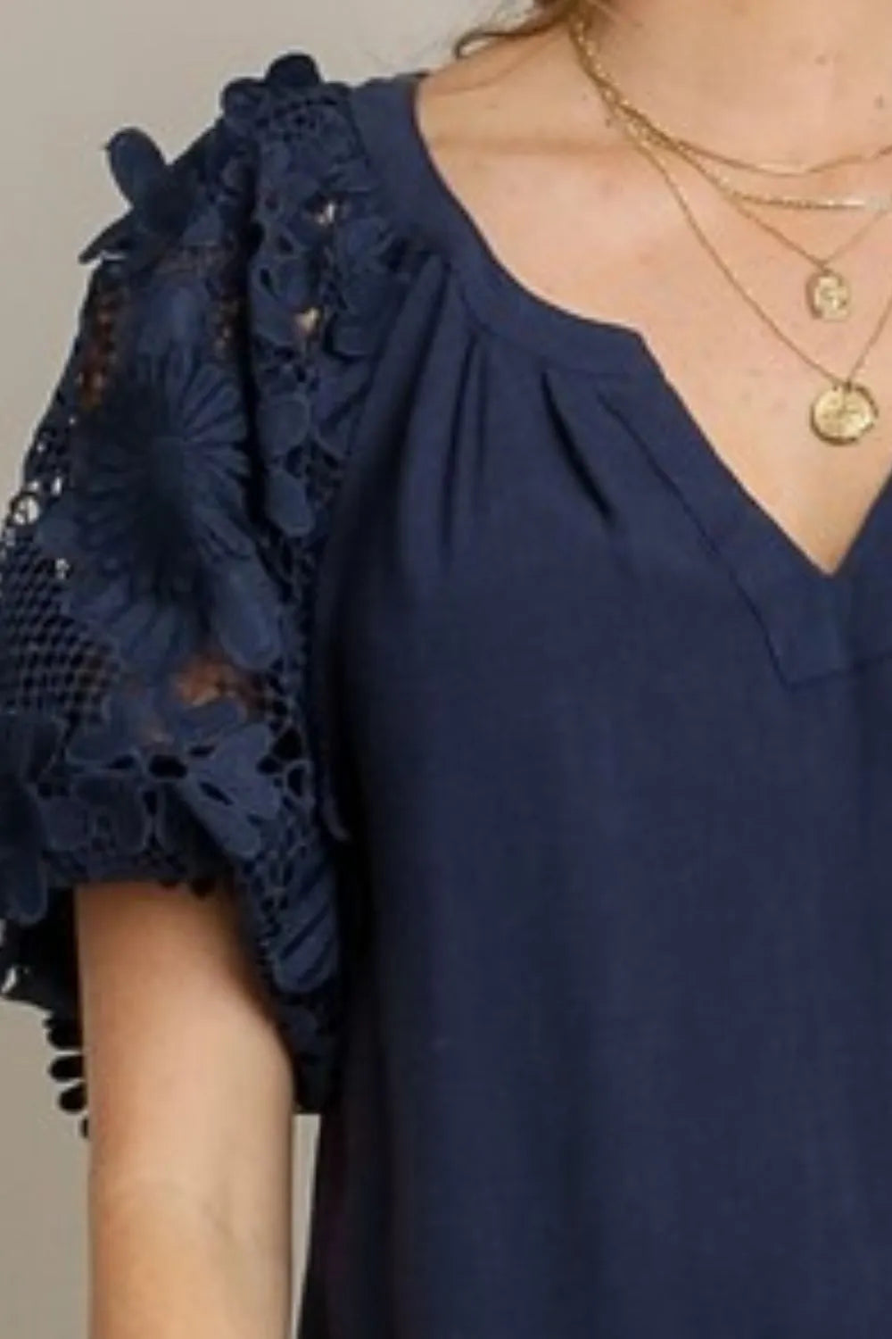 Starry Nights French Terry Linen Blouse