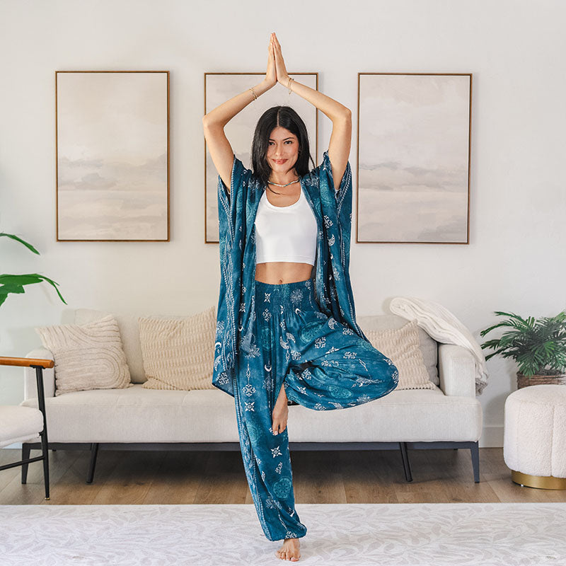 Cosmic Teal Kimono