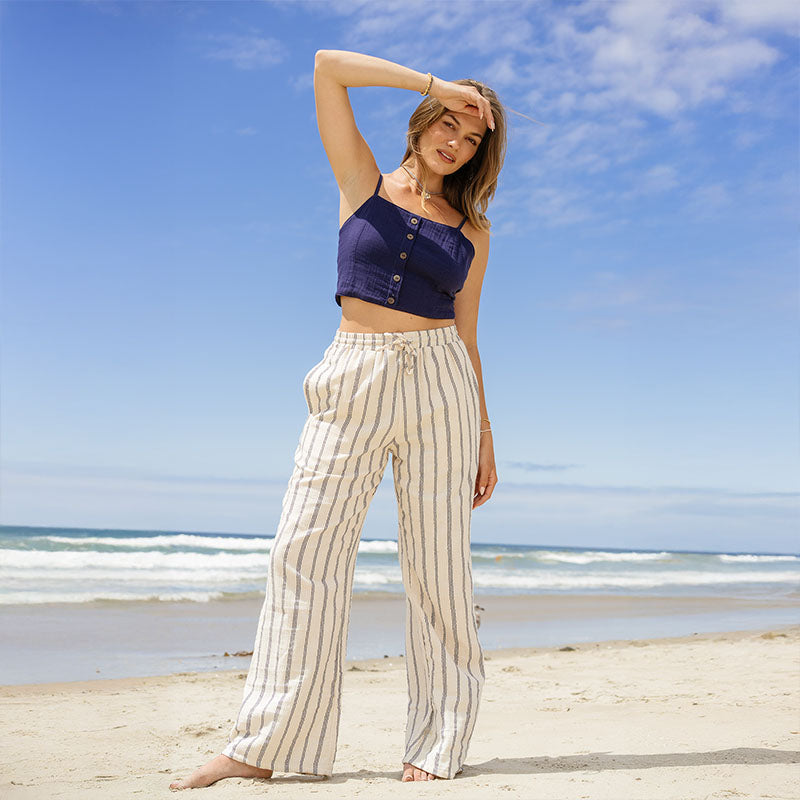 Sailor Stripe Cotton Cabana Pants
