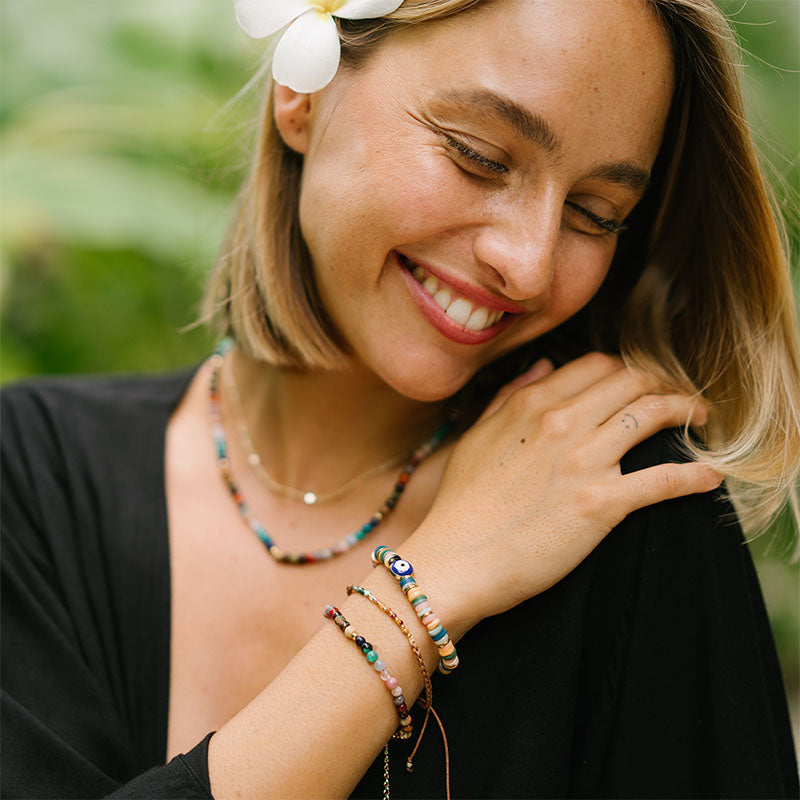 Sunset Gazer Evil Eye Bracelet