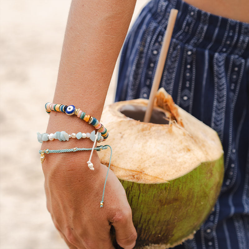 Sunset Gazer Evil Eye Bracelet