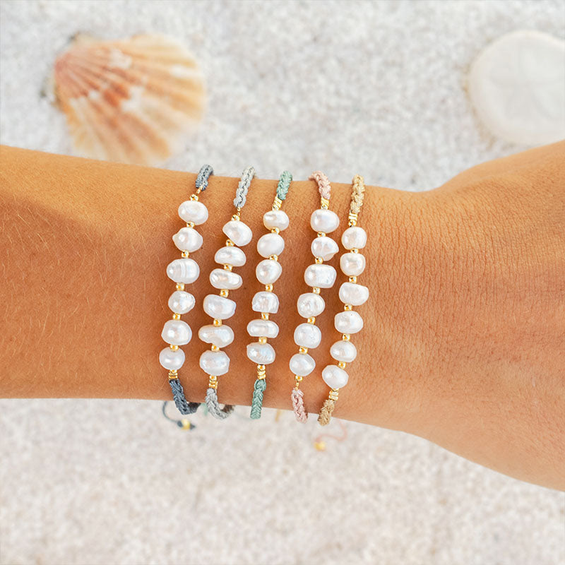 Coral Mermaid's Pearl Bracelet