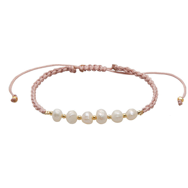 Coral Mermaid's Pearl Bracelet