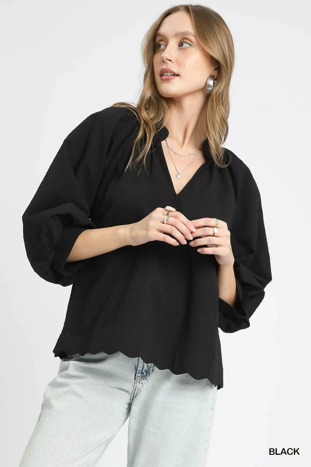Classic Elegance Textured Blouse