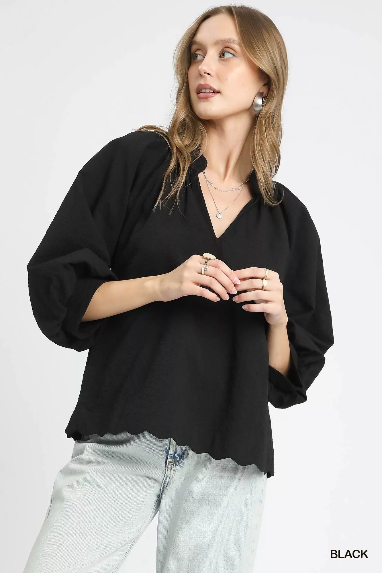 Classic Elegance Textured Blouse